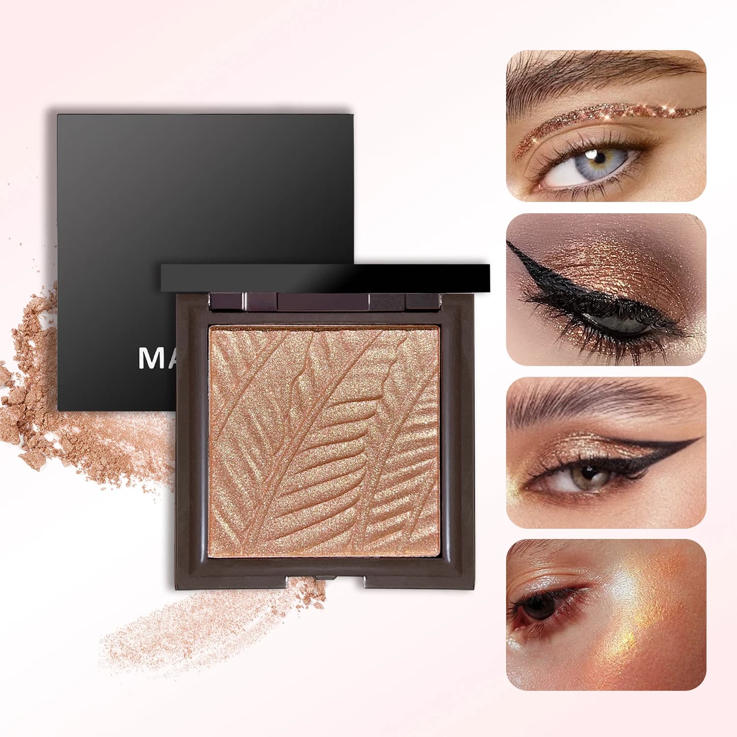 Star Eyes Mini Silver Block Polvere multifunzionale 3 in 1 – Evidenziatore, Ombretto e Contorno, Formula All-in-One, No Fallout