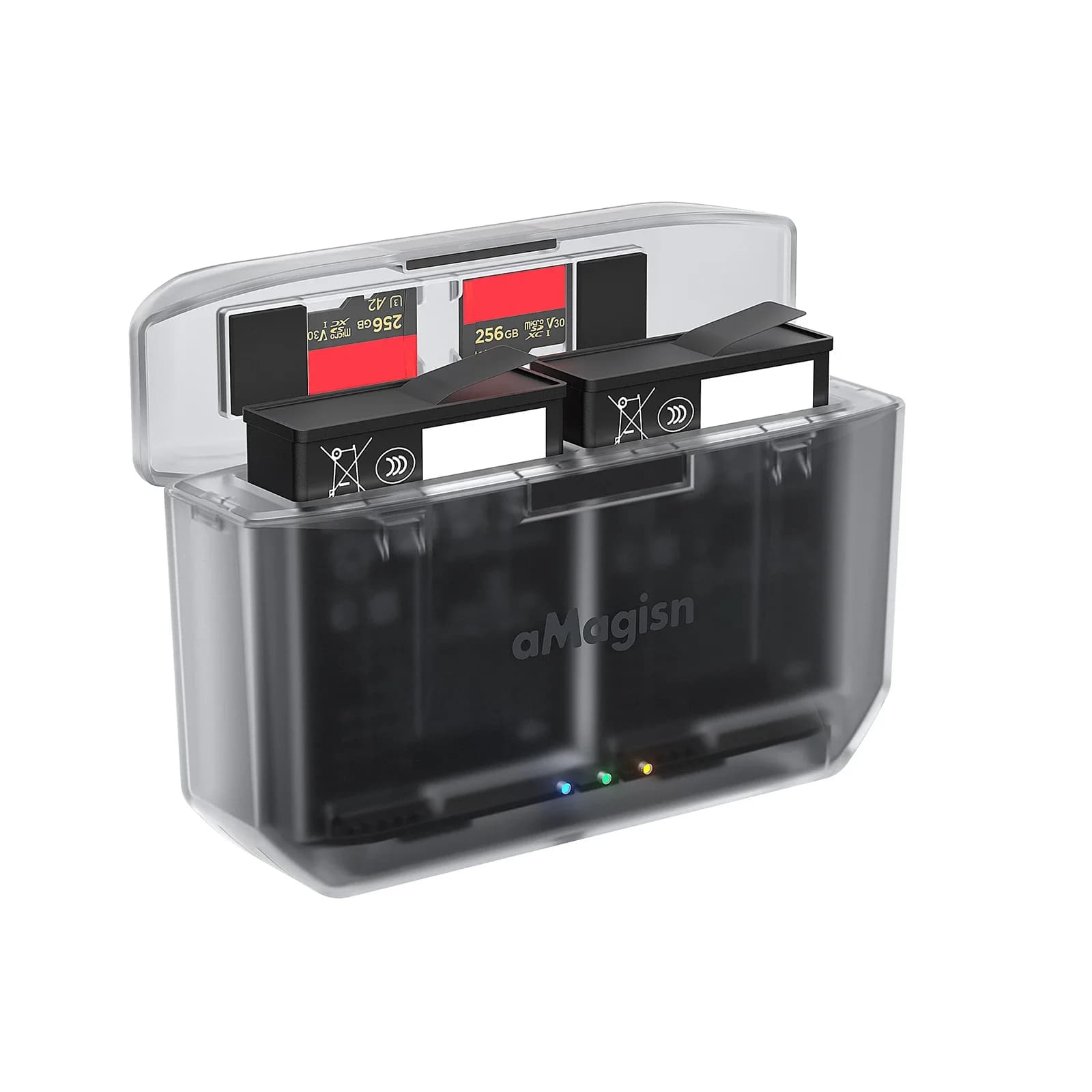 Scatola di Ricarica per Batterie Fotocamera DJI Action 5 Pro/4/3 /OSMO 360, Custodia Portatile Intelligente per Ricarica Rapida, Accessorio