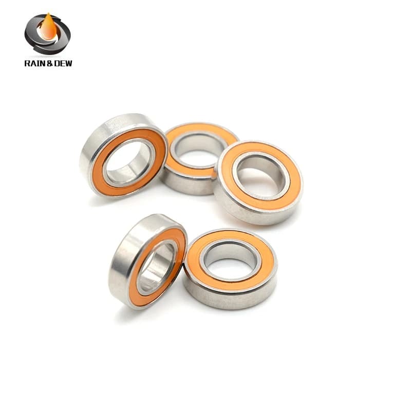 5 PZ S6800RSCB 10x19x5 mm ABEC-7 Cuscinetto ceramico ibrido Si3n4 in acciaio inossidabile 6800RS 6800 2RS Senza grasso Tornitura rapida