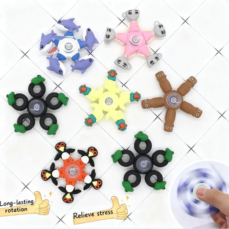 Giocattolo spinner a mano Brainrot italiano Tungtung Sahur Tralalero Tralala Capuchinoassino Spinner Top Antistress Fidget Gyro Toy