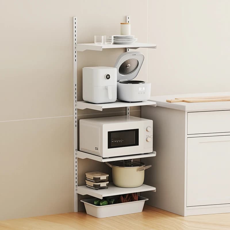 Organizer for air fryer and rice cooker Compact kitchen counter shelf space saving shelf for small appliances