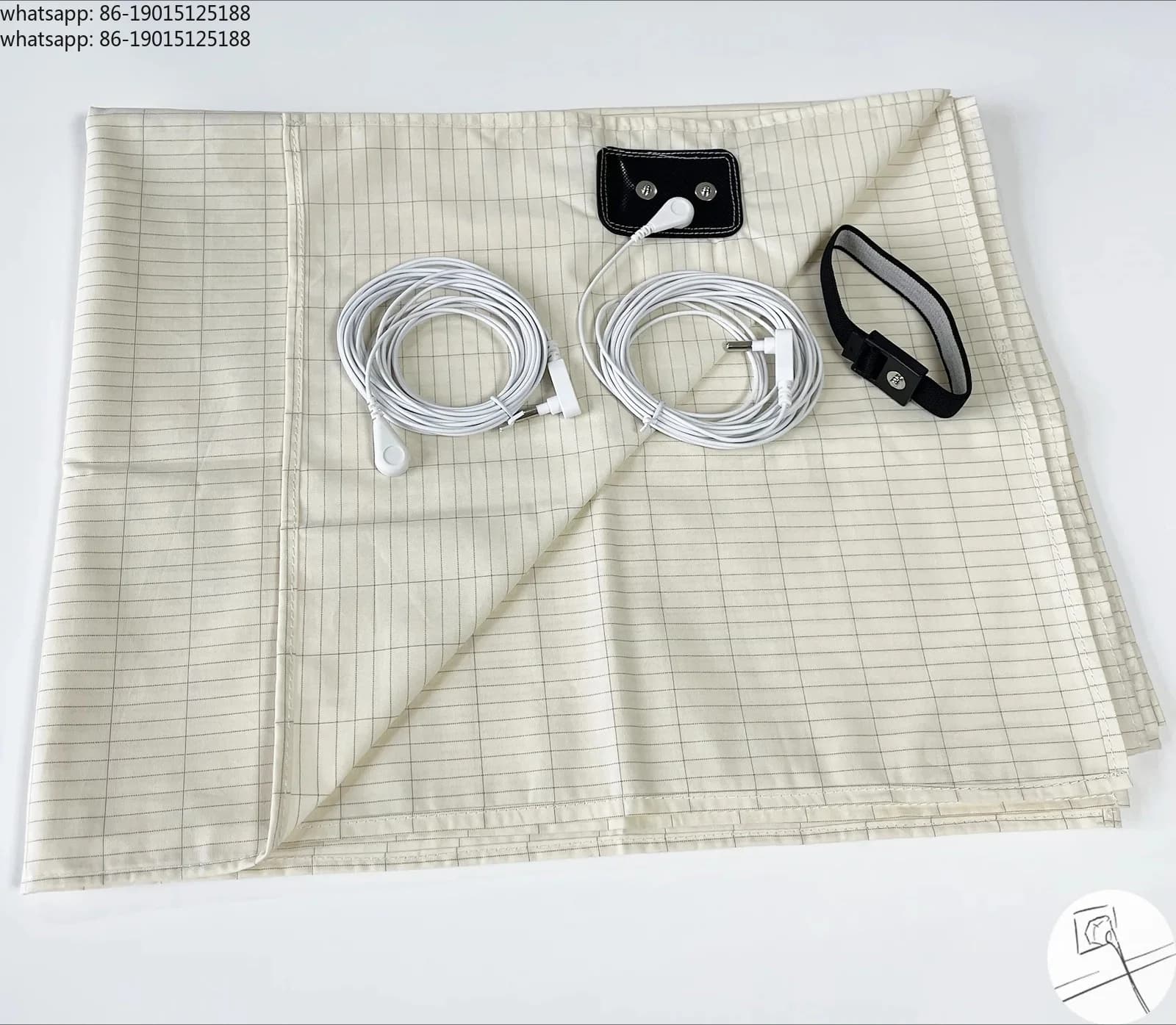 Earthing Plain Bedsheet with Conductive Silver Fiber Antistatic Health Protection Sheet Grounded Release Static