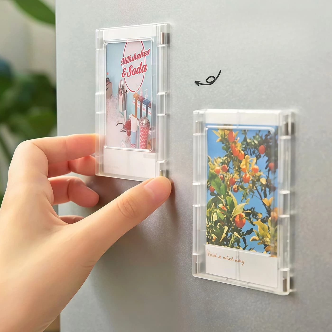5-10pcs Polaroid Photo Frame Fridge Magnet Creative Ins Style 3 Inch Picture Card Magnetic Holder Five Pack Decor