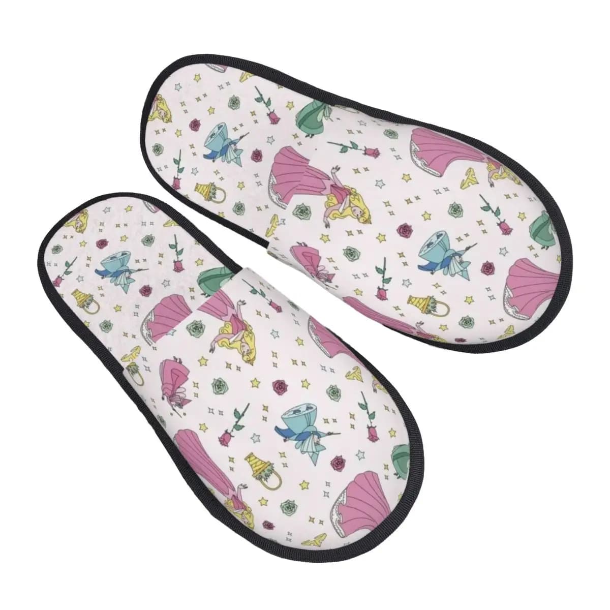 Pantofole personalizzate in memory foam del film Maleficent, pantofole da casa morbide e calde da donna