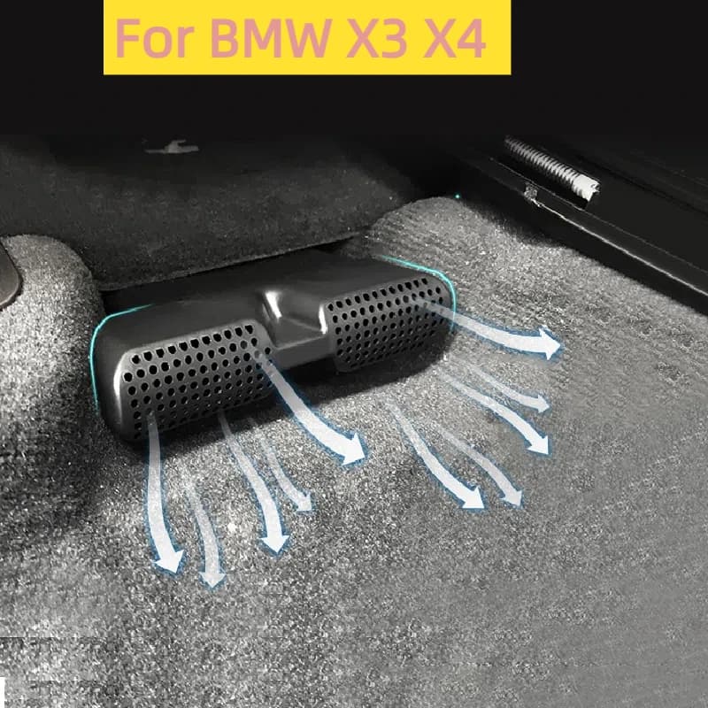 Car interior Air conditioning vent Protective cover Vent Cover Rear Seat anti dust ABS refit 2PCS For BMW X3 X4 F25 F26 2013-17