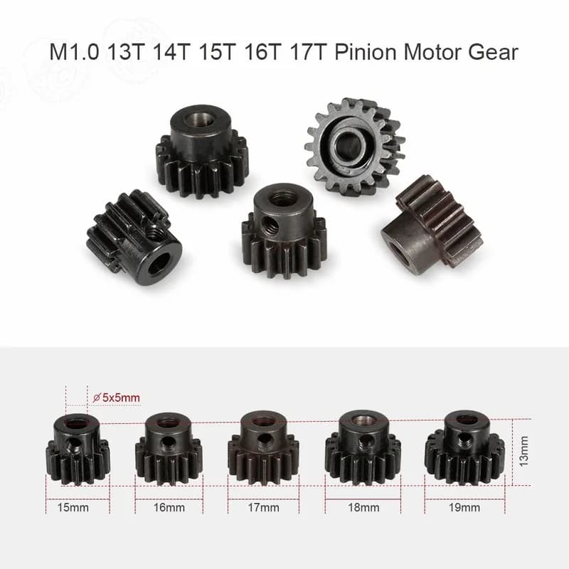Accessori per auto Rc 1/8 ZD Racing 25DP 13T/14T/15T/16T/17T motore in metallo Meeth Motor Gear 8195 8450 8451 8851 8452