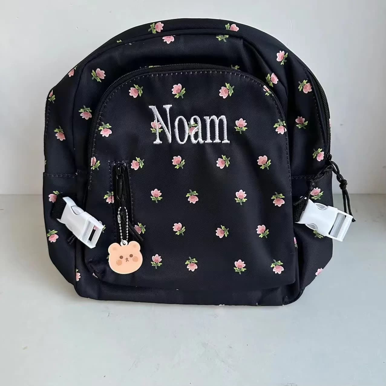 New Personalized Name Student Schooltas Ladies Fashion Flower Backpack Girls Outdoor Travel Backpack with Embroidered Name