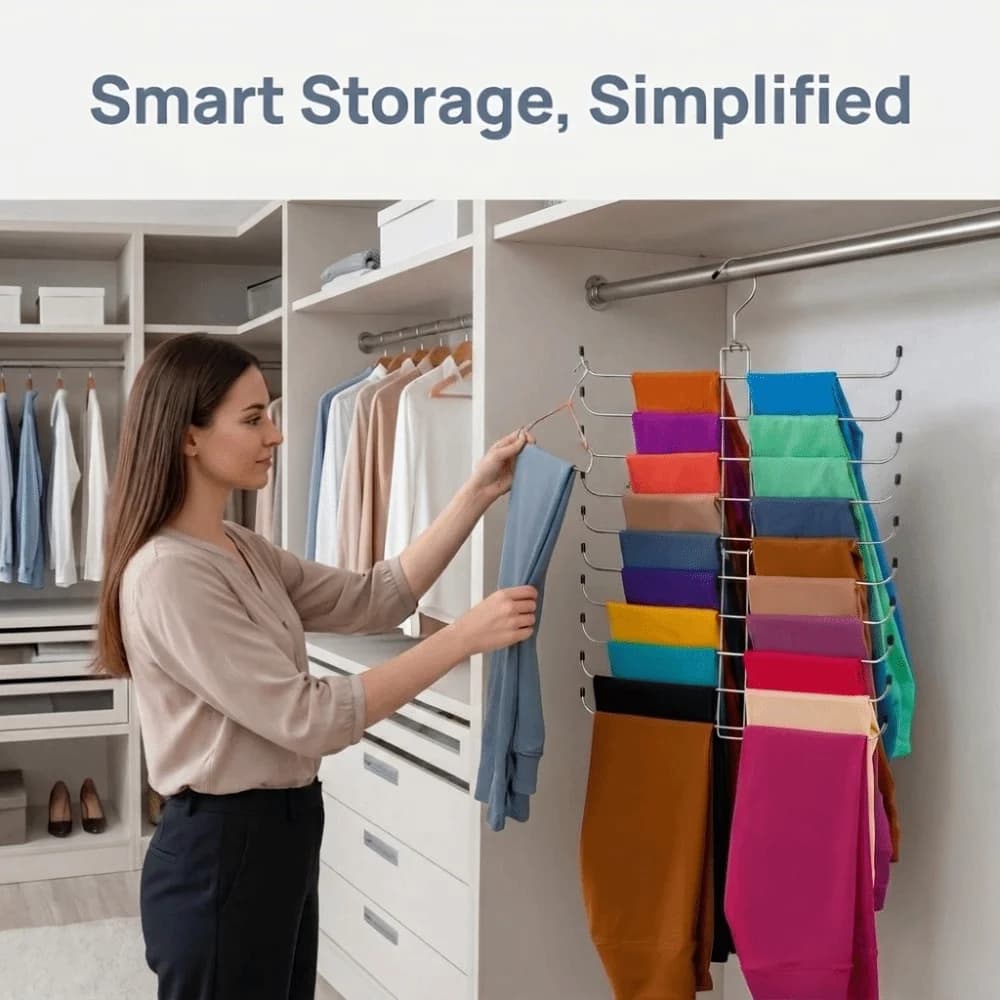 Storage Tools Space Saving Scarf Organizer Multi-Layer Rotatable Legging Hanger Heavy Duty Foldable Hijab Holder Closet Storage