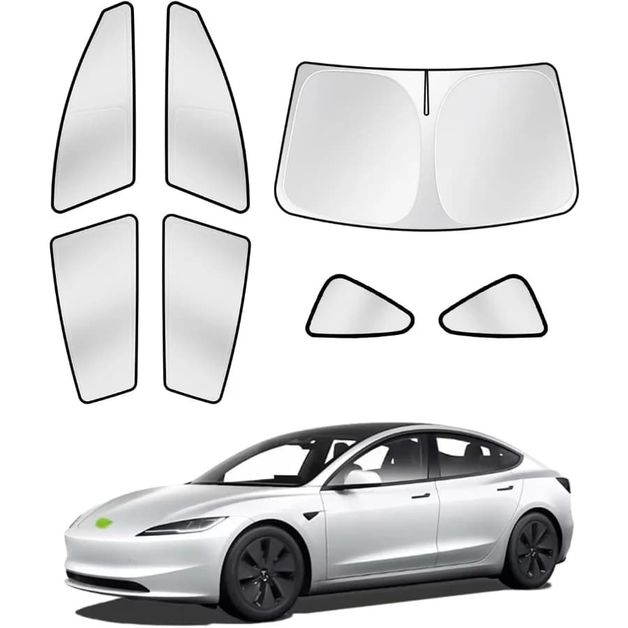 Tendine parasole per Tesla Model 3 20162025 2026 Fit Model 3 Highland Accessori Parabrezza Parasole Lato Lunotto Posteriore Ombra Copertura Su