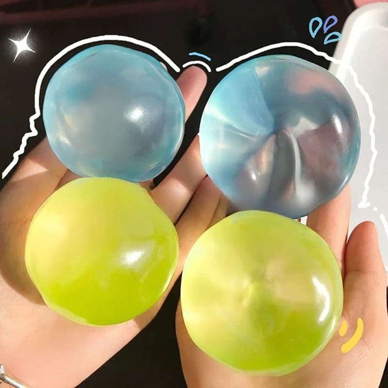 Pallina Antistress Morbida a Forma di Mela Verde, Giocattolo Sensoriale per Ansia e Concentrazione, Giocattolo da Scrivania per Decompressione per Adulti e Bambini
