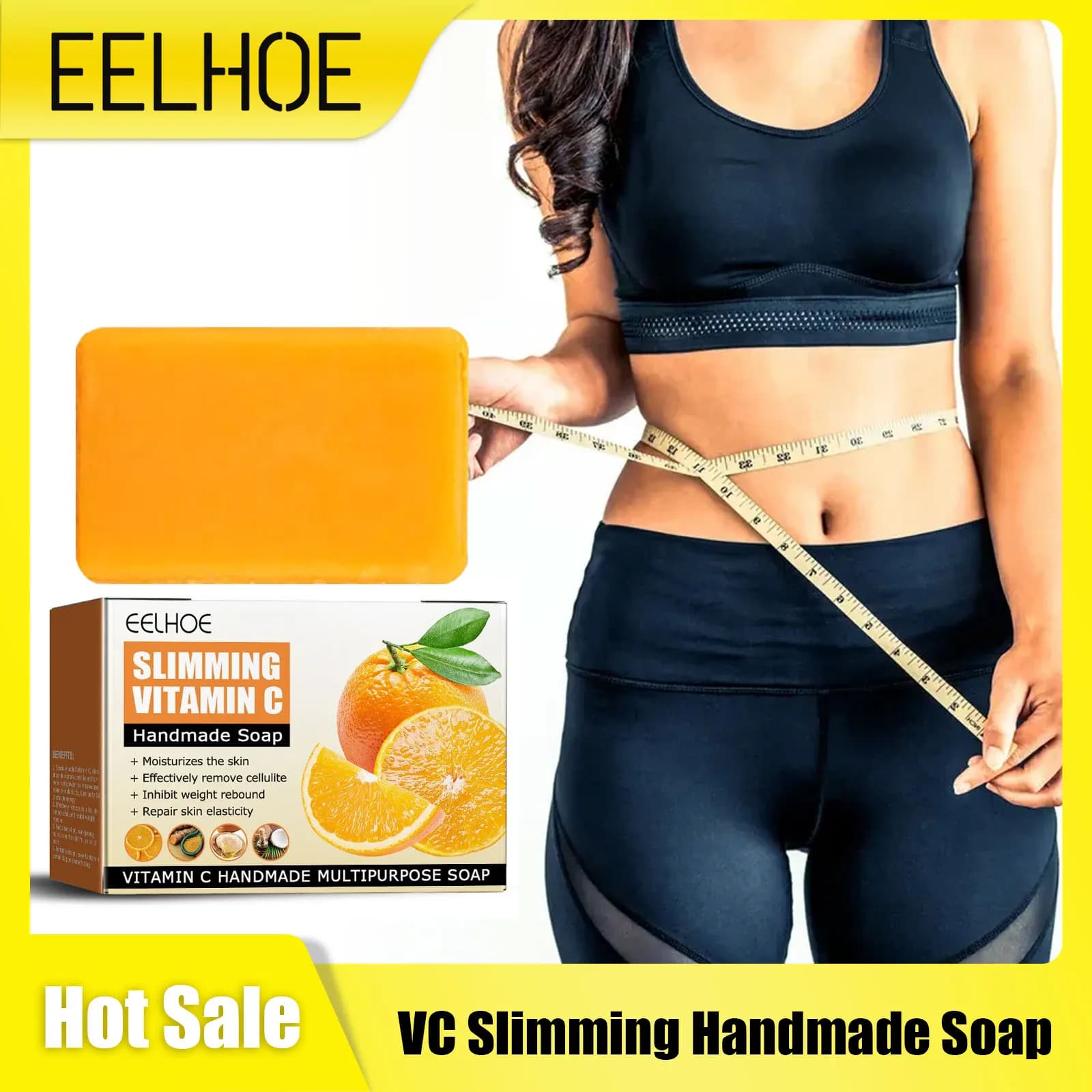 Hand-made soap vitamin C Weight loss Bruciagrassi Slimming belly Deep clean Skin strengthening Body remove body fat Flavor for body care