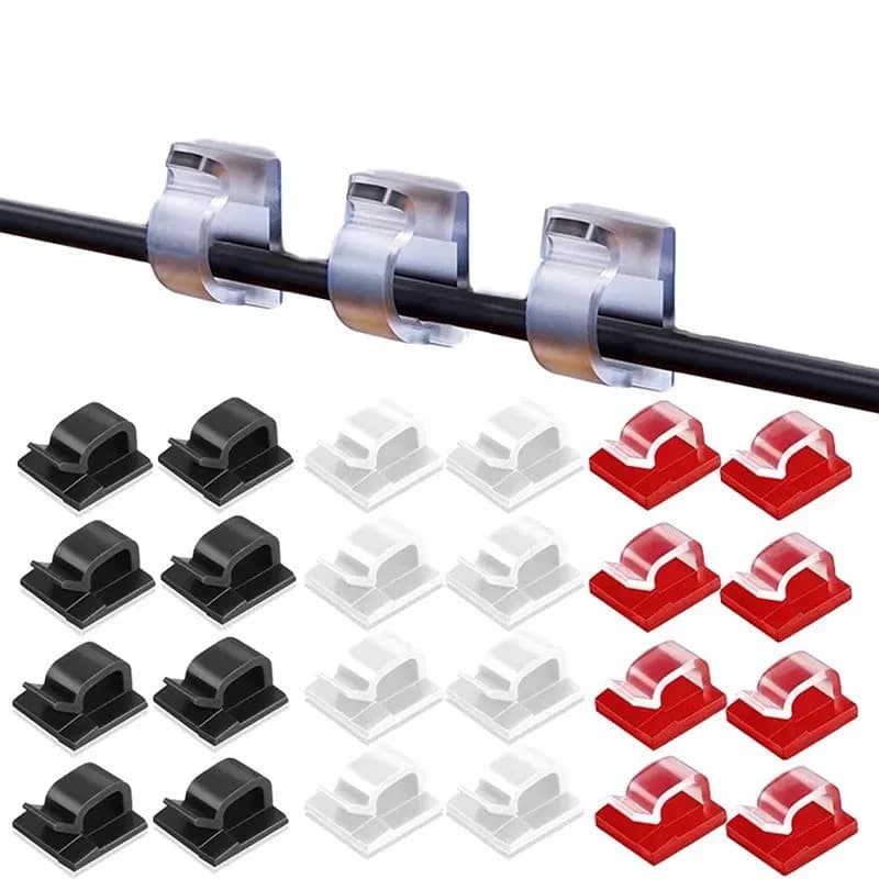 10/20/30/50PCS Clip di gestione dei cavi Linea di guida Disposizione dei cavi Protezione Fixazioni Supporto per cavo Clip di liquidazione Allegato a casa