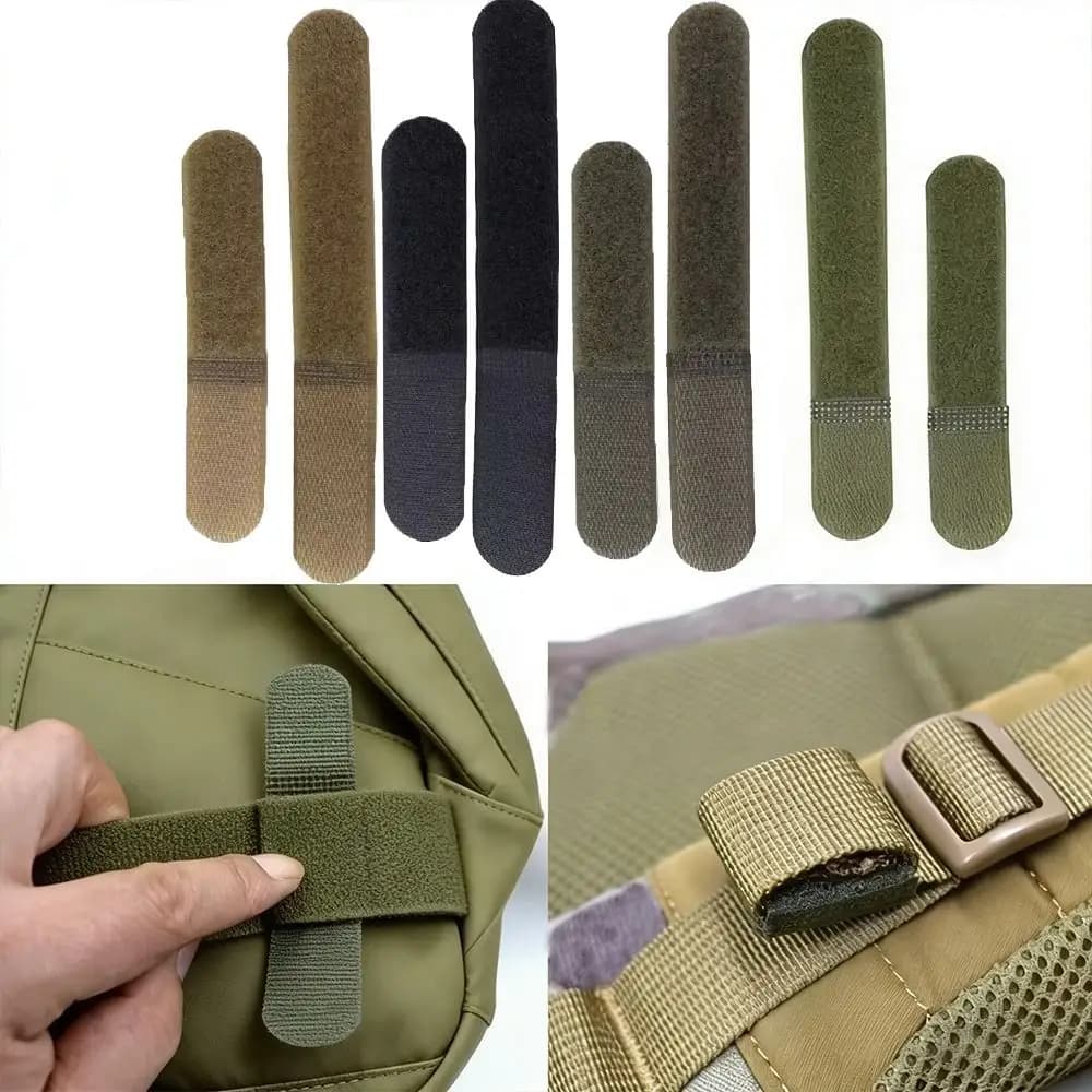 5Pcs 120/160mm Nylon Straps Buckle Webbing Hook Loop Fastener Cable Ties Fix Cord Hook Loop Straps Backpack Organizer