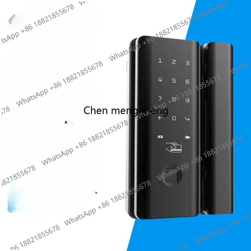 Porta intelligente, porta in vetro con password, ufficio senza foratura, negozio di serrature con impronta digitale, smart senza telaio