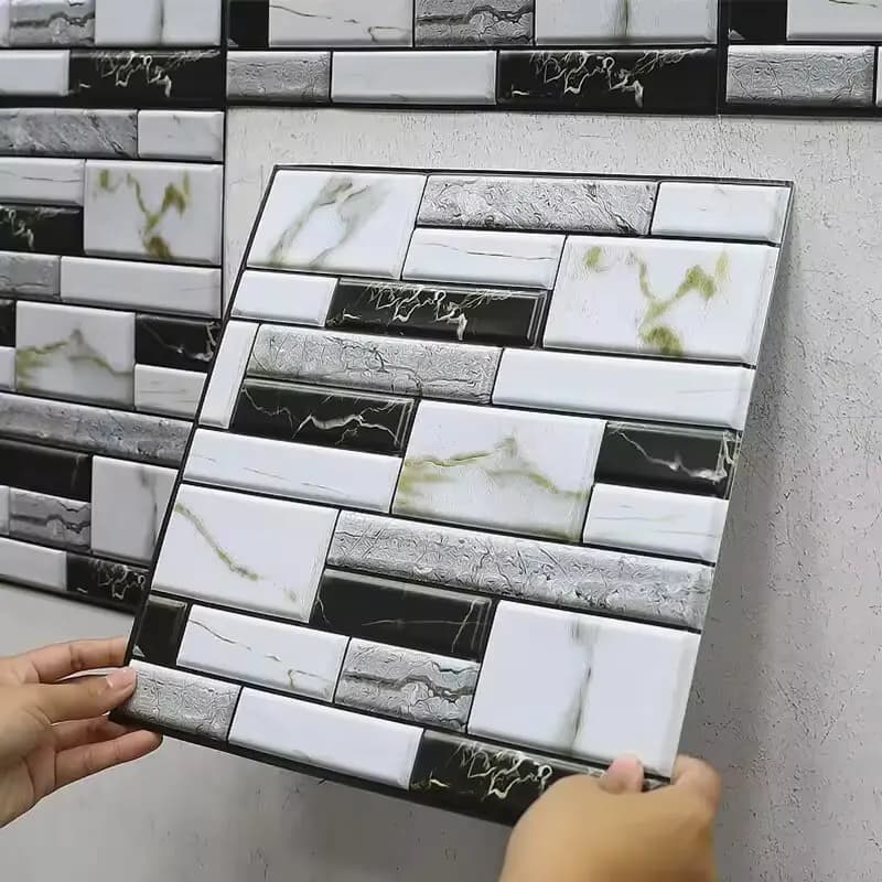 5/10 pezzi adesivo da parete per piastrelle autoadesive decorazioni per la casa adesivi in PVC 3D coperture per cucina armadio bagno carta da parati impermeabile