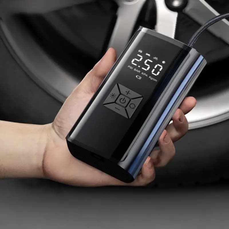 Compressore d'aria intelligente portatile da 120W per gonfiaggio pneumatici auto, attrezzatura per gonfiaggio palloni da basket, per autisti, SUV, berline, camper, biciclette