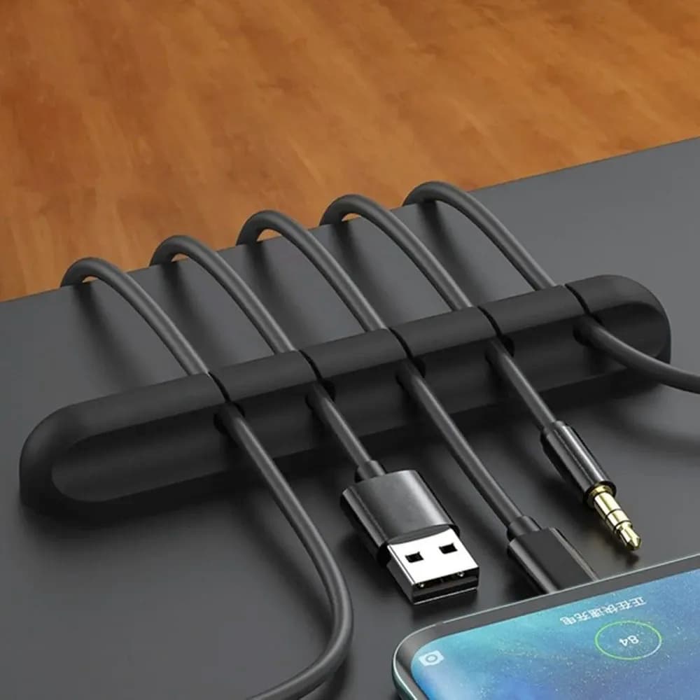 Organizzatore di cavi Cavo dati USB in silicone Cavo di gestione desktop Clip in silicone per mouse Cuffia Auricolare Supporto per cavo per auto