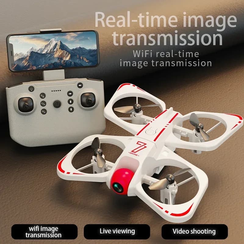 Aereo Telecomandato Cz07, Drone Professionale per Fotografia Aerea con Doppia Fotocamera 4K, Rotazione a 360 Gradi, Colorato