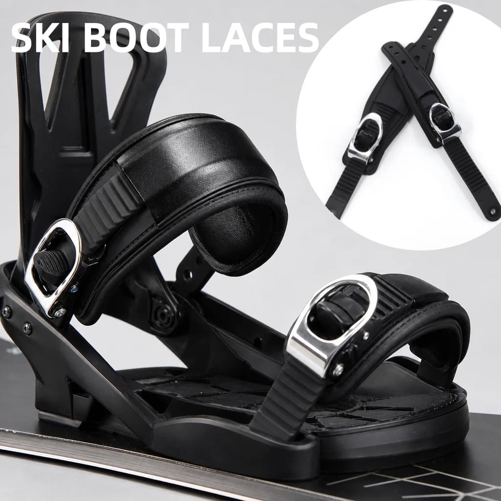 Adjustable Ski Strap Binding Attachment Ratchet Tongue Ladder Secure Shoelaces for Multiple Occasions