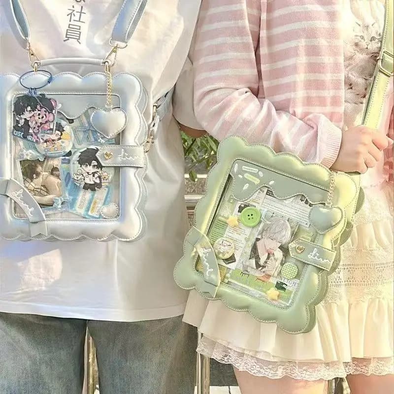 Fashion Transparent Kawaii Cute Backpacks Luxury Y2k Women Sweet Design Crossbody Bag Trendy All Match Preppy Shoulder Ita Bags