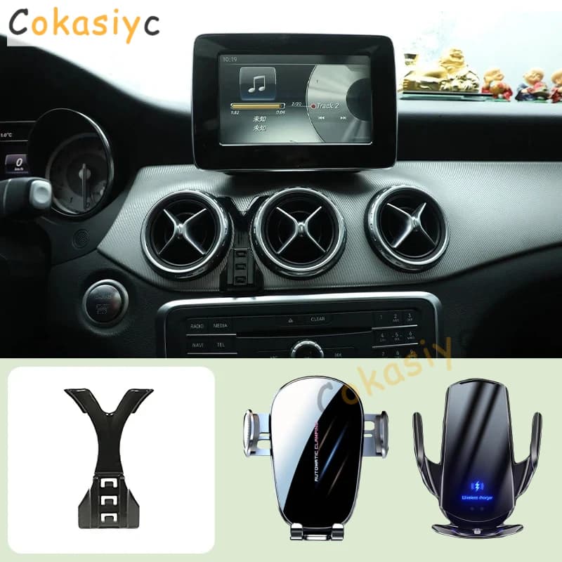 Car Mobile Phone Holder For Mercedes Benz B Class W246 2011-2019 Special Bracket Base Mobile Support Wireless Charging Bracket