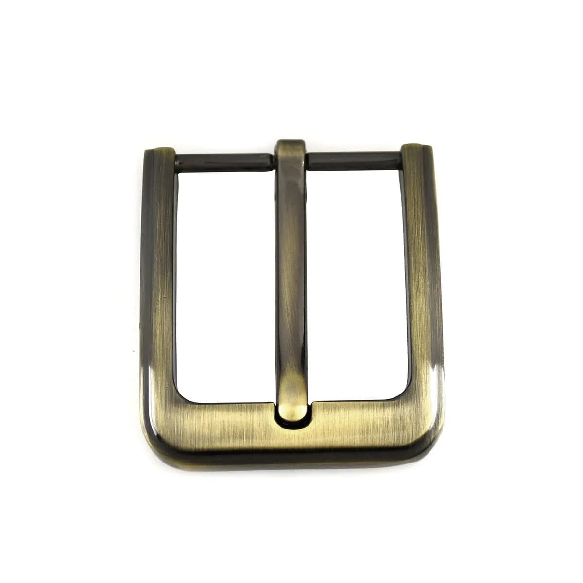 1x metallo 40mm spazzolato fibbia per cintura centrale mezza barra fibbia cintura in pelle briglia cavezza imbracatura adatta per cintura 37mm-39mm bronzo