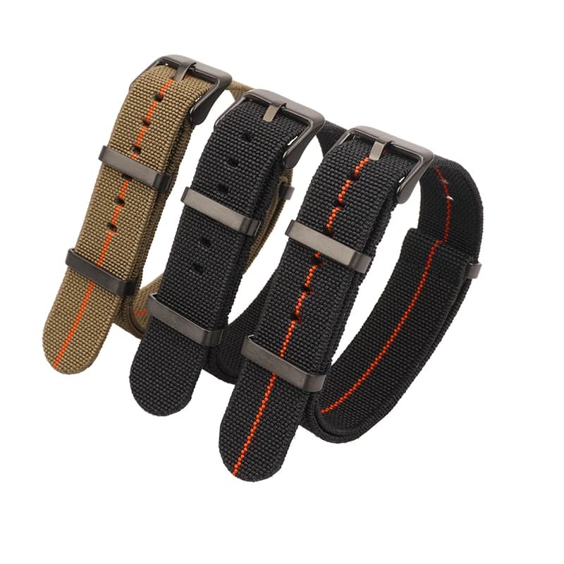 Washable Elastic Nylon Watchband For Seiko 60s French Troops Parachute Bag Nato Strap 18mm 20mm 22mm Outdoor waterproof bracelet