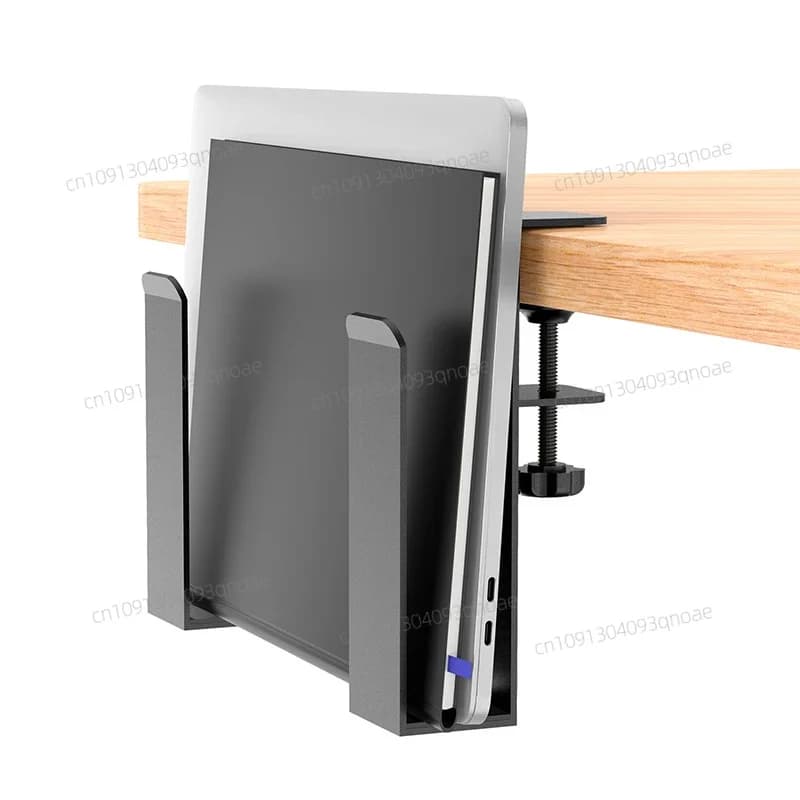 Supporto per laptop sotto la scrivania Scaffale a doppio clip con supporto da tavolo per computer regolabile senza trapano Organizzatore di archiviazione laterale per scrivania