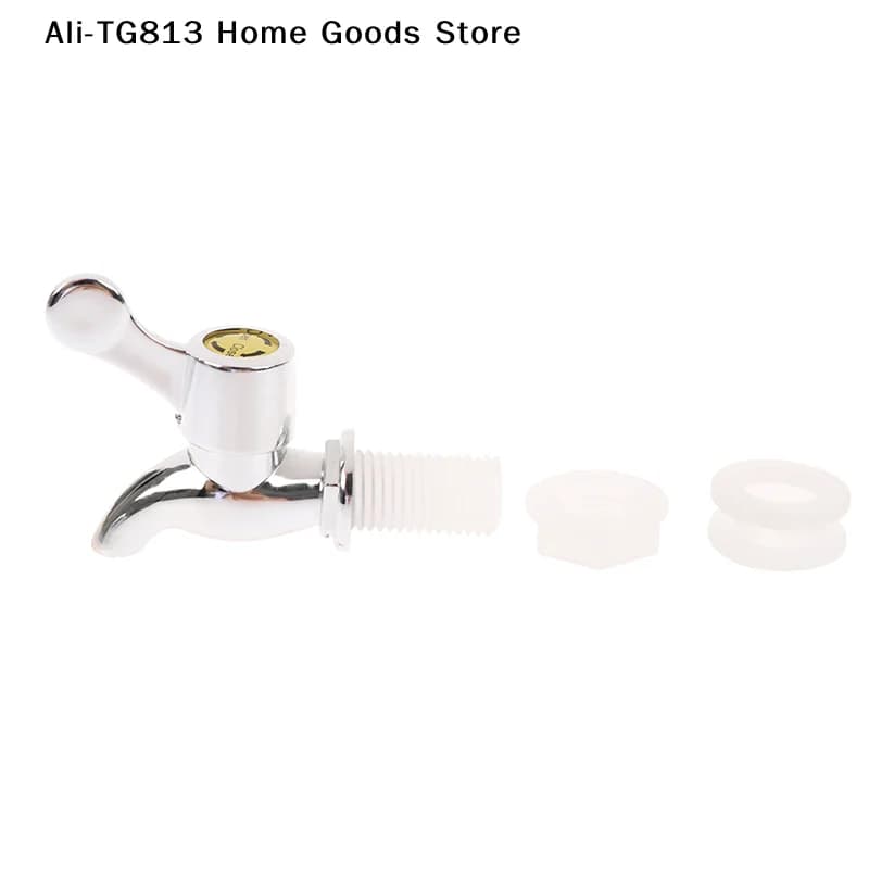 [TG813] 1 rubinetto in vetro argentato da 17 mm per bottiglie di vino, barili e serbatoi d'acqua