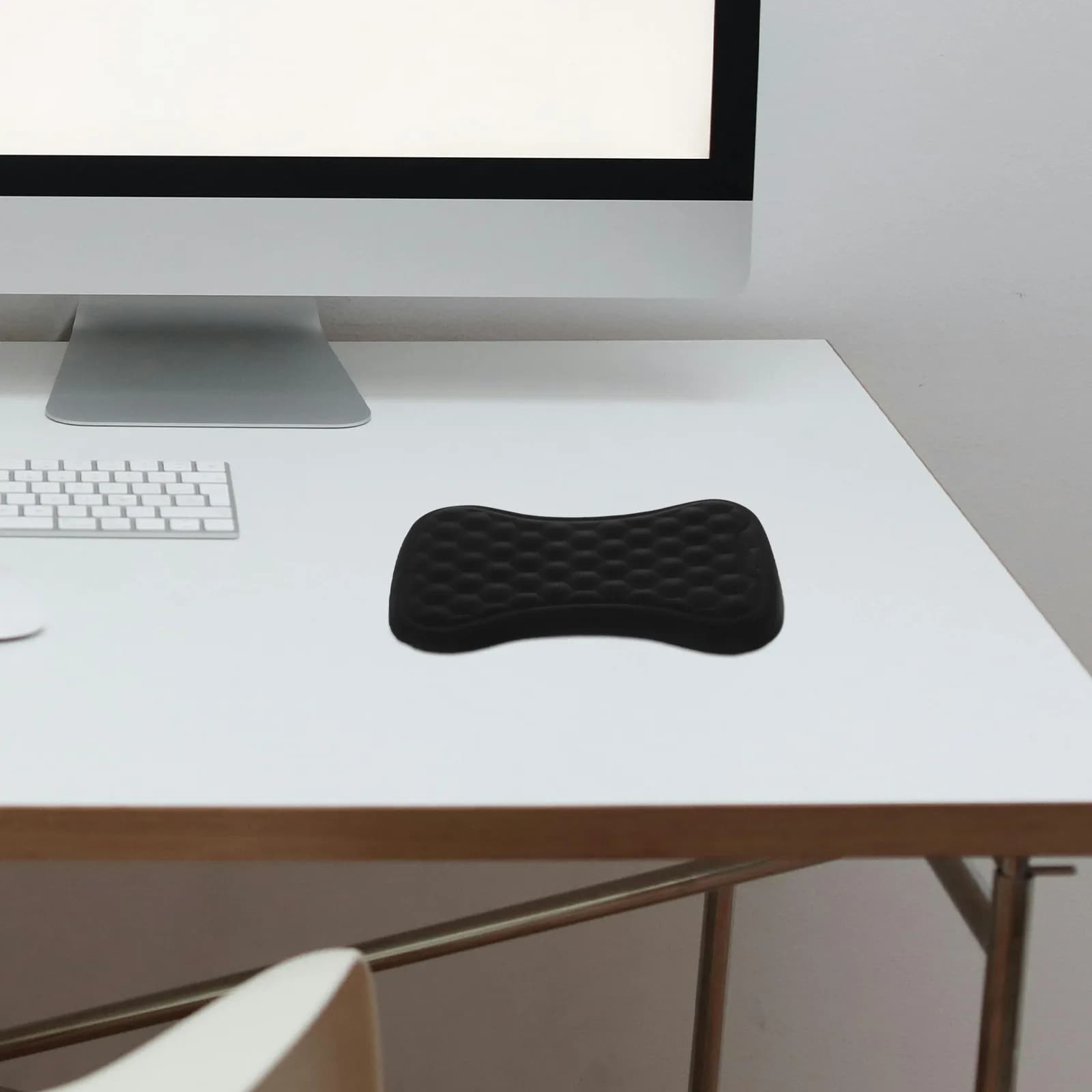 Supporto per Polso per Tastiera con Superficie Imbottita in Cotone, Base Stabile Antiscivolo, Poggiapolsi per Digitazione Prolungata, Gaming e Lavoro