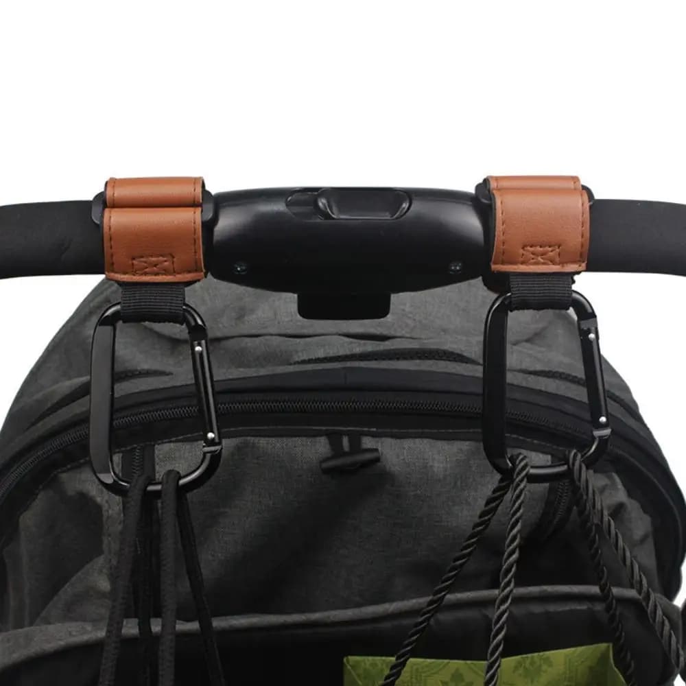 Ganci organizer in PU per seggiolino auto, carrozzina, passeggino e sedia a rotelle, porta borsa per neonati