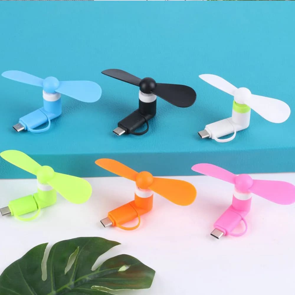 Mini Micro USB mobile phone charger Power Bank Portable type C gadget cold fan cooling fan for MacBook Pro mobile phone Android