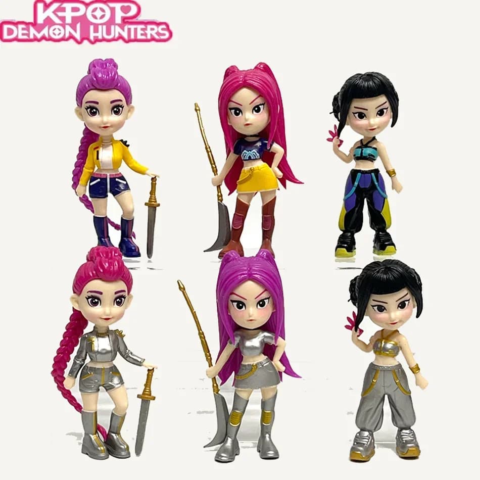 6 pz/set Kpop Demon Hunters Action Figure Derpys Tiger Rumi Mira Zoey Sussy Figurine 2026 Regalo Di Natale In Magazzino Spedizione Veloce