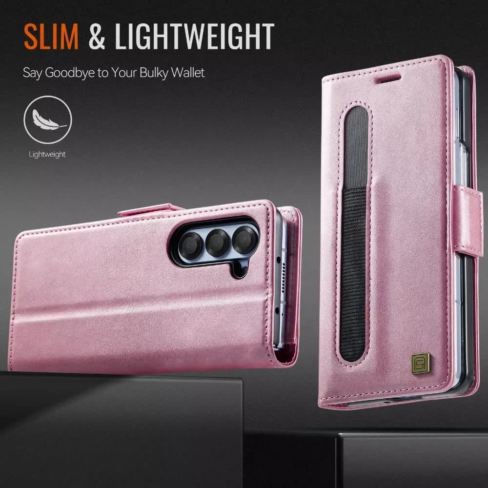 Custodia per telefono a portafoglio con portapenne per Samsung Galaxy Z Fold 6 5 Fold6 Fold5 5G RFID Blocco supporto per slot Crad Custodia in pelle