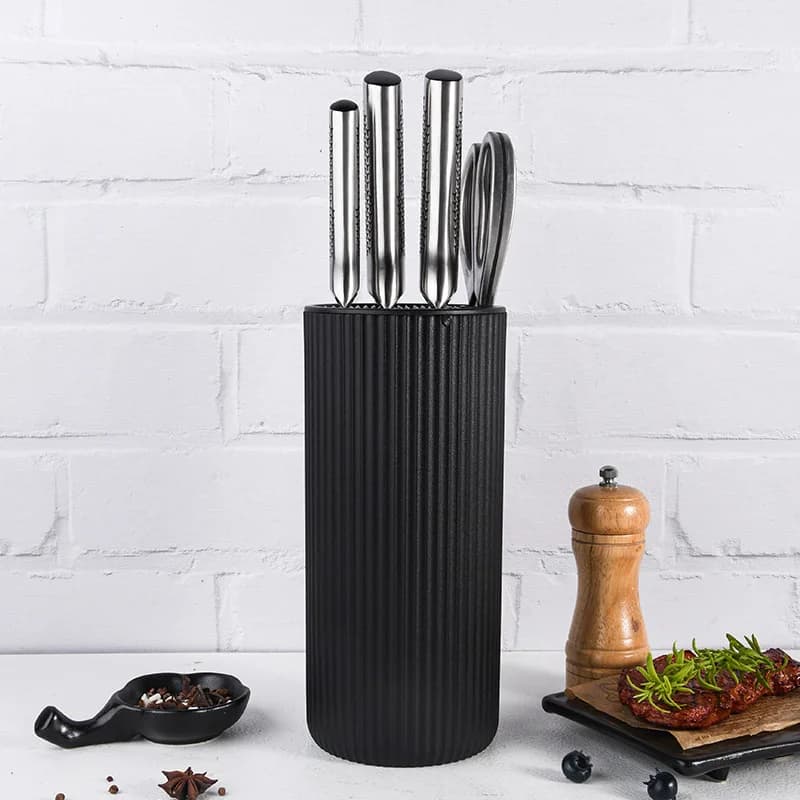 BOLTIFY Portacoltelli da Cucina in Ceramica per Chef, Supporto per Coltelli in Plastica, Contenitore per Utensili da Cucina
