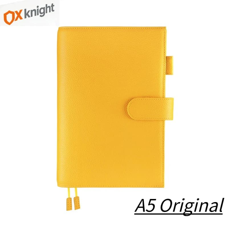Copertina per Quaderno A5 Serie Originale OX Knight 2026 per Hobonichi Cousin, in Vera Pelle Martellata, per Planner, Organizer, Agenda