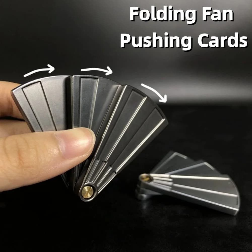 Cursore magnetico meccanico per carte di spinta - Fan Pa Pa Piastra per spingere monete Giocattolo sensoriale antistress Cose fresche per adulti
