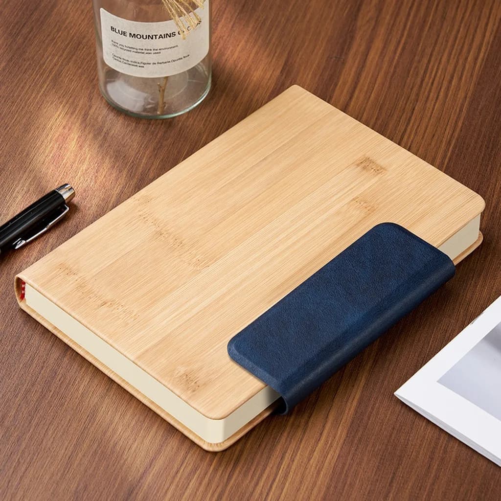 Pu Leather Notebook Delicate A5 Notebook Writing Journal Wear-Resistant Bamboo Texture Journal For Work Logging Office Use Note