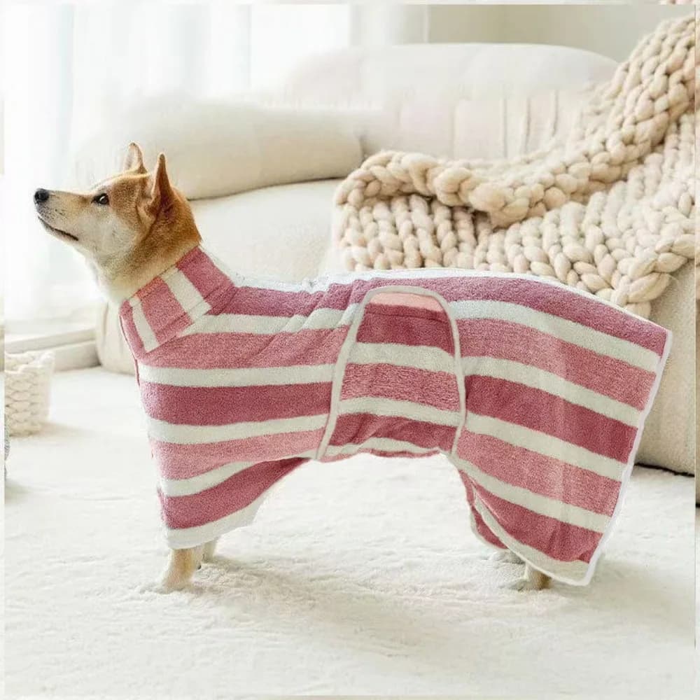 New Water Absorption Dog Bathrobe Microfiber Quick Drying Bath Towels Adjustable Hood Thickened Cat Towel Travel
