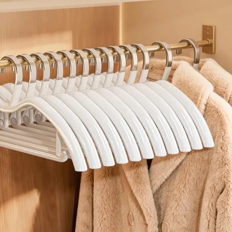 Clothes Hangers 5 Pack Short Neck Anti Slip No Mark Thickened Durable Wardrobe Hanger for Home Closet Organization