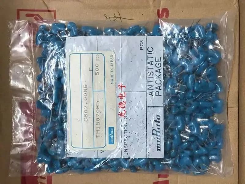50PCS/ ceramic crystal oscillator CSALA2M00G55-B0 CSA2.00MG 2MHZ 2M blue straight plug two feet