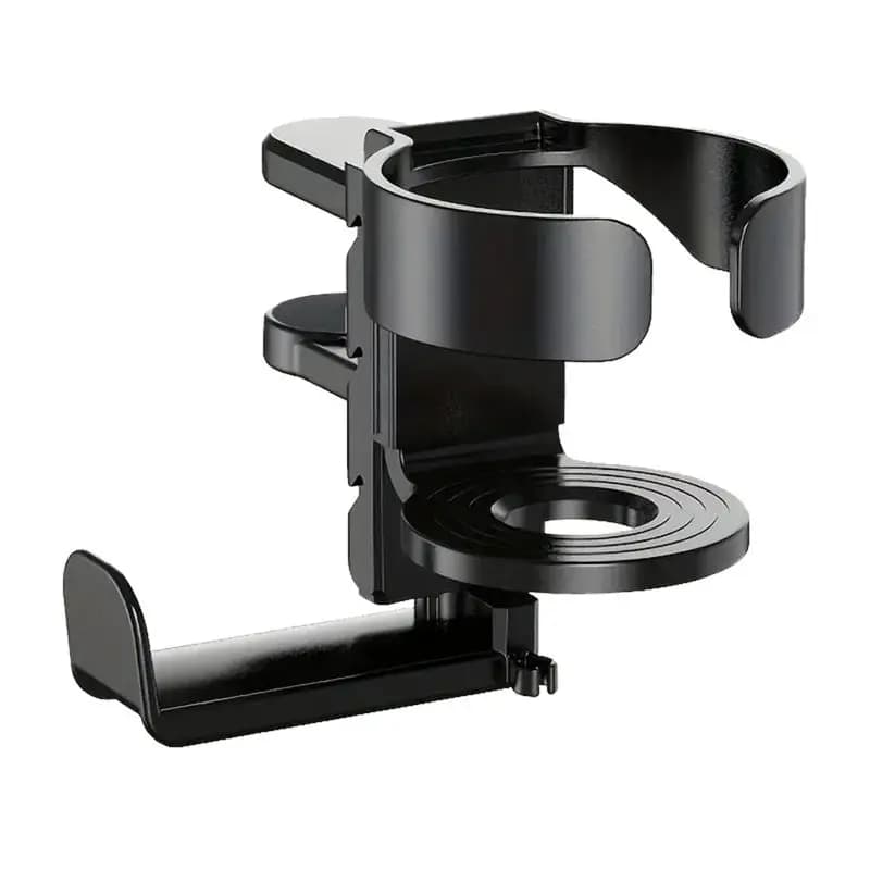 AED6-Portable 2 in 1 portabicchieri da scrivania supporto per cuffie antiscivolo regolabile accessori da scrivania clip sul braccio morsetto supporto