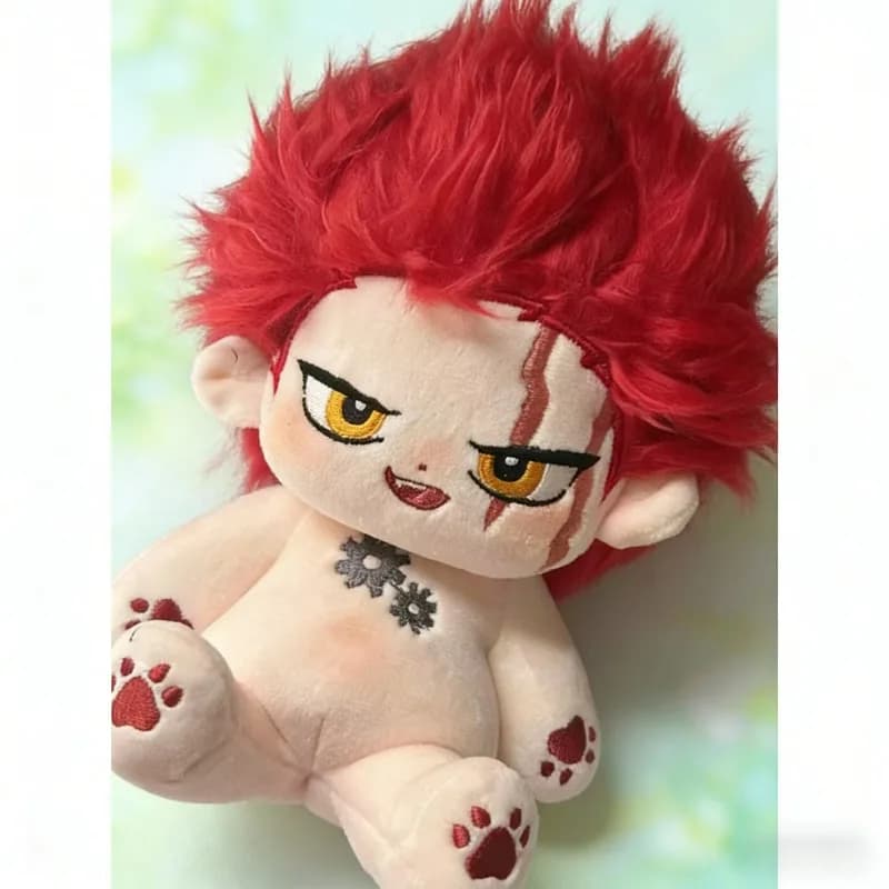 Bambola di peluche in cotone One Piece Eustass Kid da 20 cm, regalo di compleanno anime per amici (vestiti non inclusi)