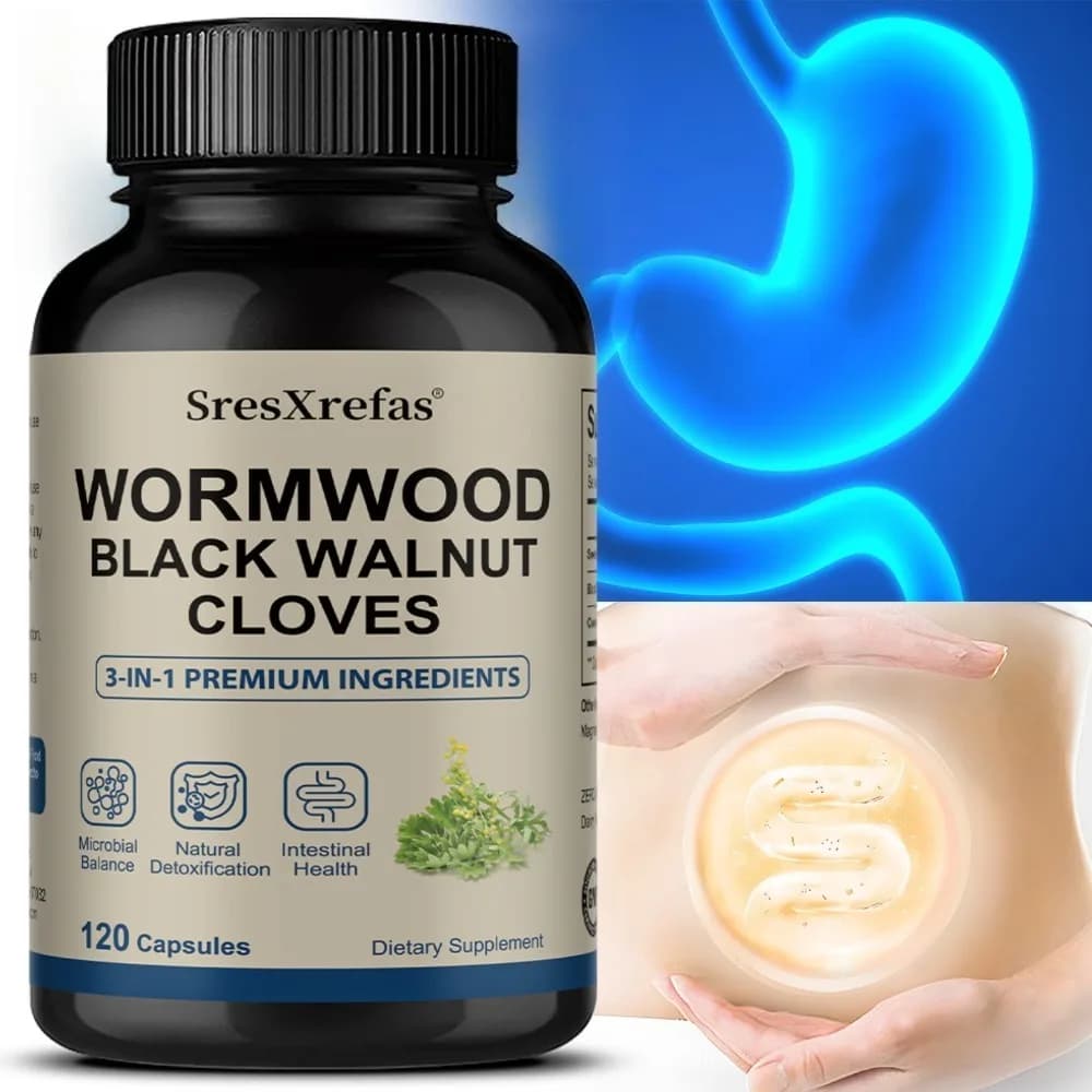 Integratore Erboristico di Artemisia, Noce Nera e Chiodi di Garofano - Per la Pulizia Intestinale, Detox, Sollievo dalla Stitichezza e Benessere Digestivo