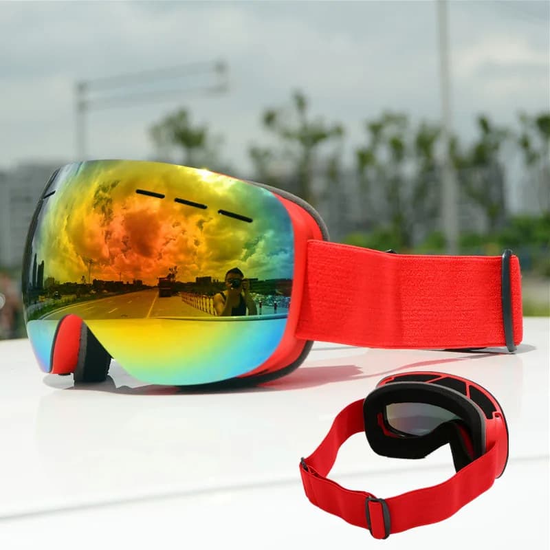 Outdoor new double layer occhiali da sci antiappannamento sci da neve occhiali occhiali da motoslitta sport all'aria aperta sci
