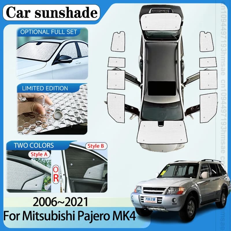 For Mitsubishi Pajero Montero Shogun Accessories V73 2006-2021 Anti-UV Car Window Shading Sunscreen Windows Sunshade Protector