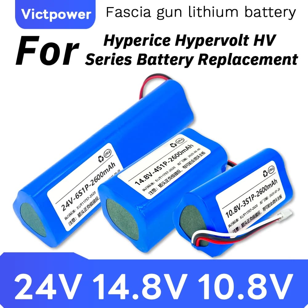 Victpower Lithium Ion Battery for Hyperice Massage Gun (Vyper2.0/Hypervolt HV/Plus/GO2/GO) 24 V/14.8 V/10.8 V 2600 mAh