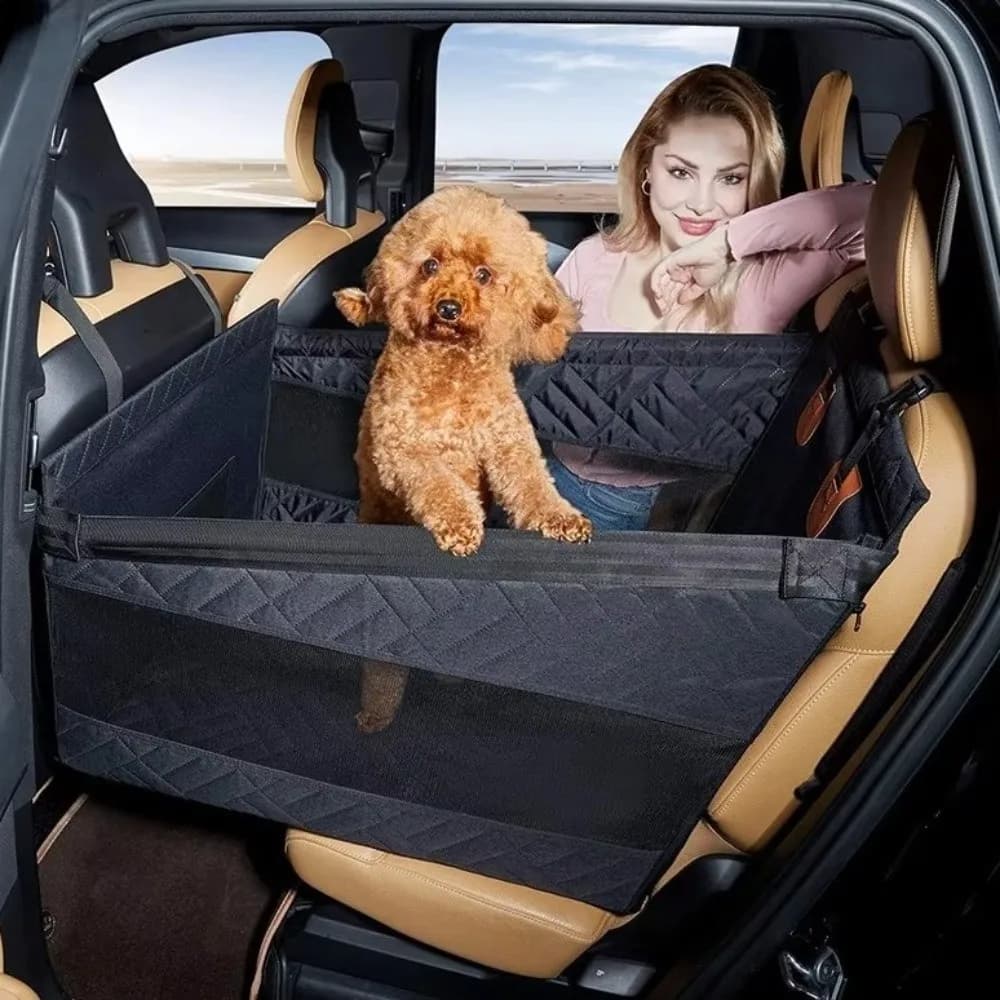 Sedile Universale per Cani da Auto Impermeabile Antiscivolo, Sedile di Sicurezza per Animali Domestici, Ampio Spazio, Rete Traspirante, Estensore per Sedile Posteriore Auto, Viaggi in Famiglia