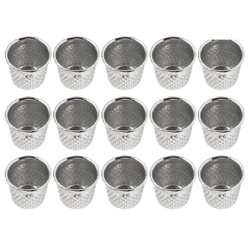 50 Pezzi Ditali in Metallo Resistenti per Cucito, Strumento per Infilare le Aghi Senza Dolore, Accessorio Protettivo per Artigianato e Cucito, Regalo Ideale per la Casa