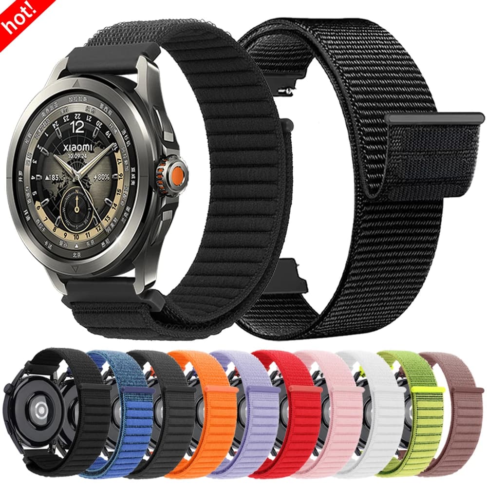 Cinturino in nylon da 22 mm per Xiaomi Watch S1 Active/pro S4 Sport S2 46mm/42mm Bracciale per Xiaomi Watch S3 S4 color2 Mi Watch cinturino da polso